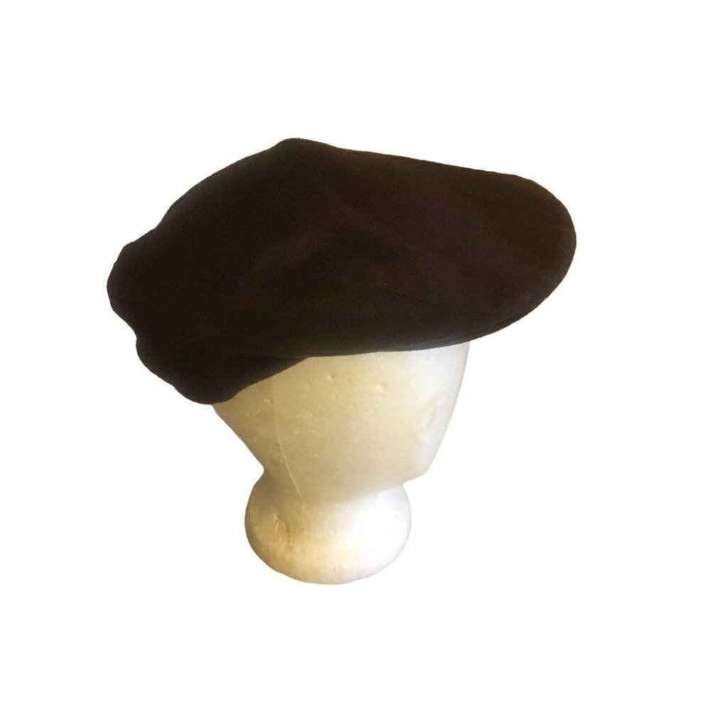 Weatherproof Wool Blend Flat Cap With Viscose & Polyester Lining Size M Brown